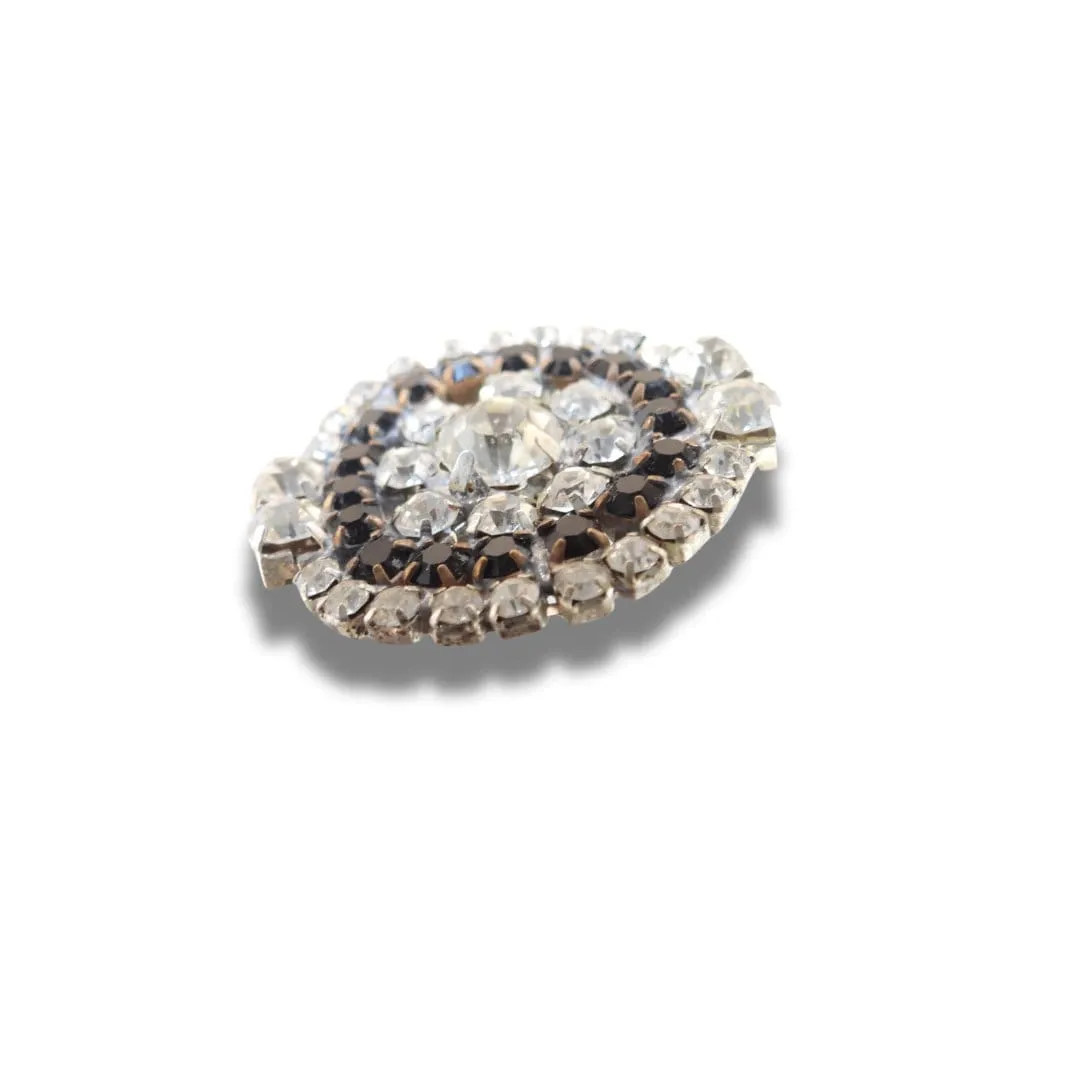 Shank back glass button