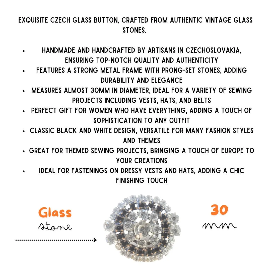 Shank back glass button