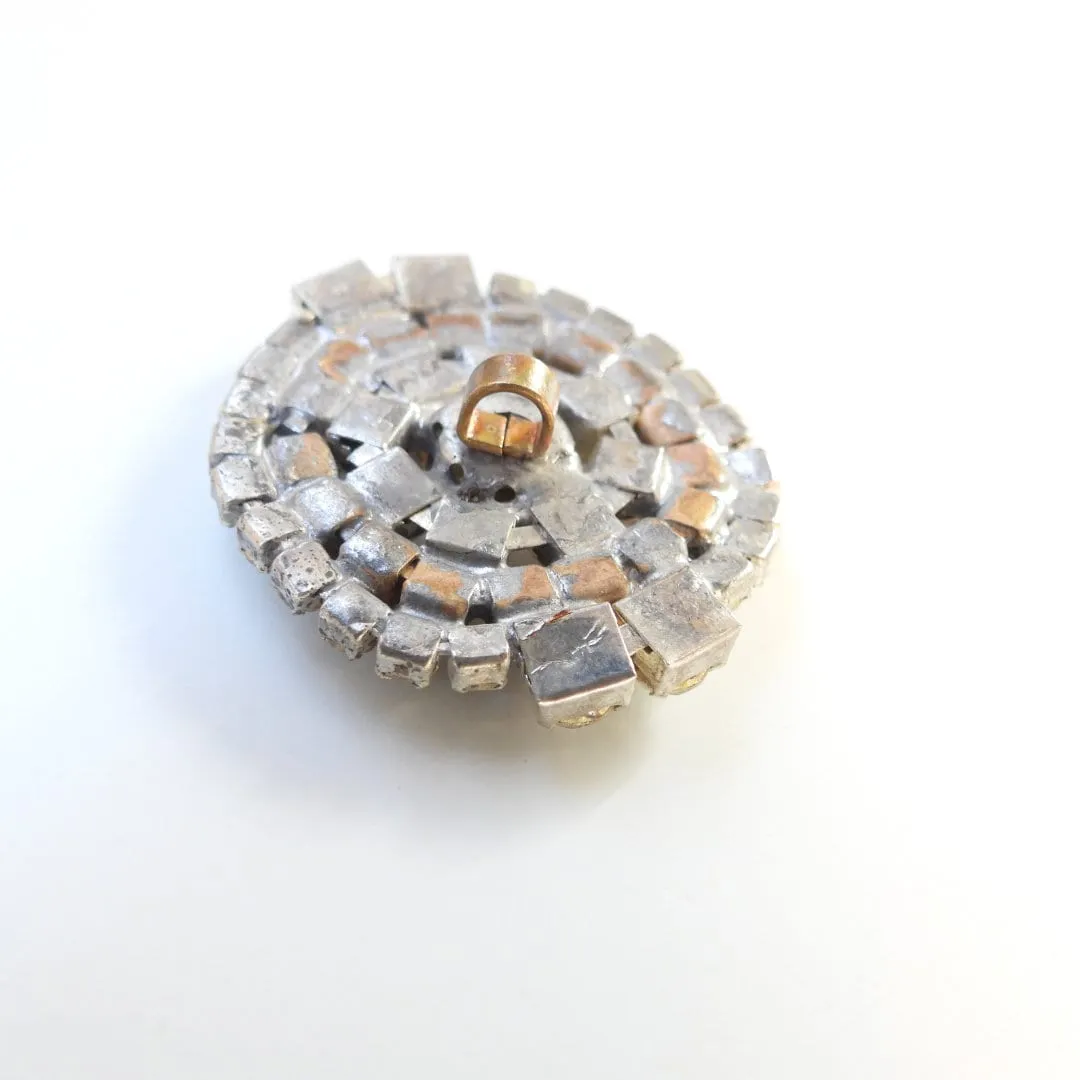 Shank back glass button