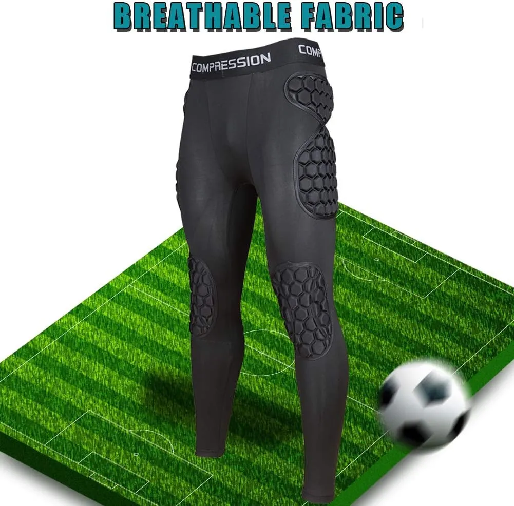 Shinestone Adult Men's Goalkeeper Armor BodyShield Padded Compression Shirt Pants and Short with Sponge Protector