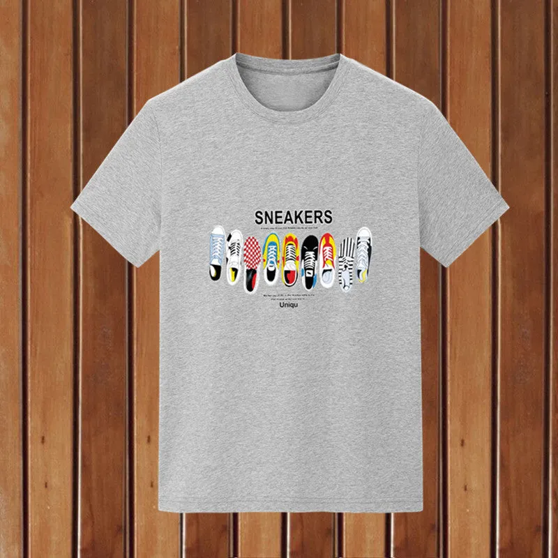 Short Sleeve T-Shirt Trendy Summer Round-Neck Student Slim Look T-Shirt