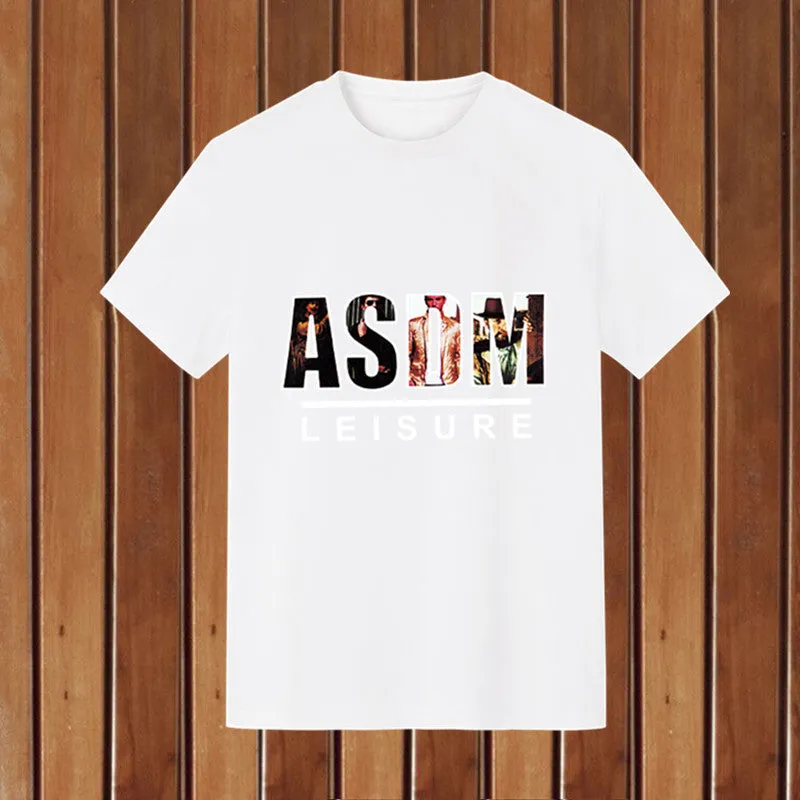 Short Sleeve T-Shirt Trendy Summer Round-Neck Student Slim Look T-Shirt