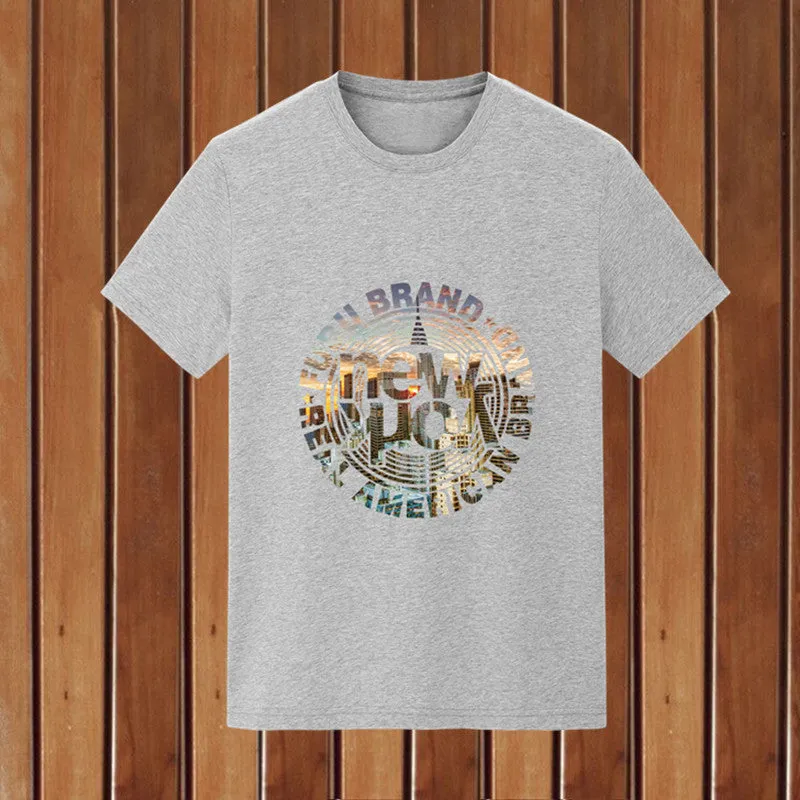 Short Sleeve T-Shirt Trendy Summer Round-Neck Student Slim Look T-Shirt