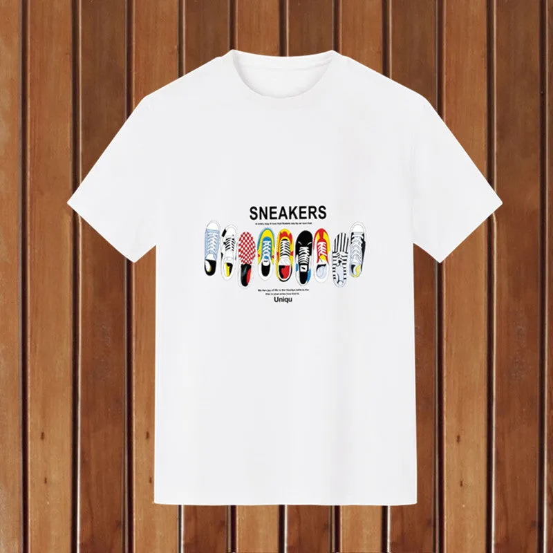 Short Sleeve T-Shirt Trendy Summer Round-Neck Student Slim Look T-Shirt