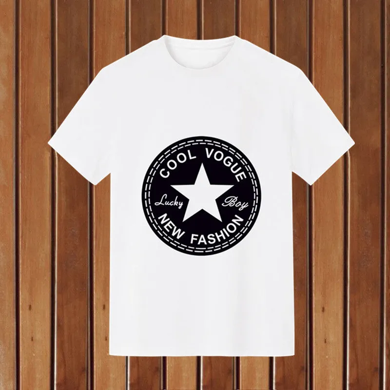 Short Sleeve T-Shirt Trendy Summer Round-Neck Student Slim Look T-Shirt