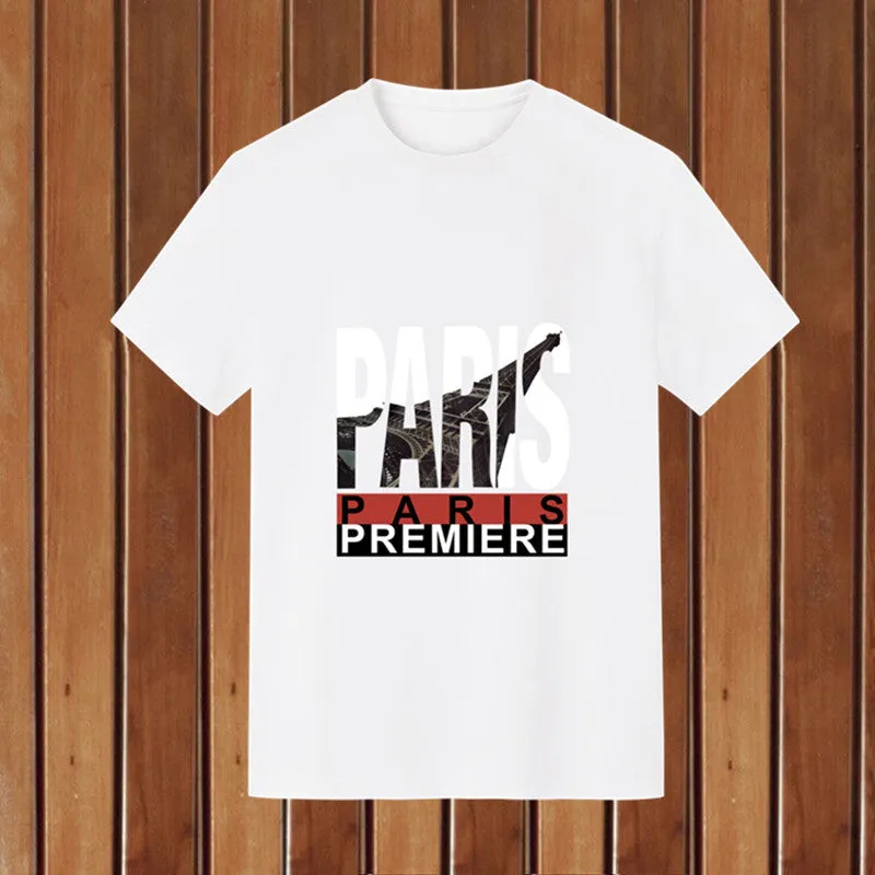 Short Sleeve T-Shirt Trendy Summer Round-Neck Student Slim Look T-Shirt