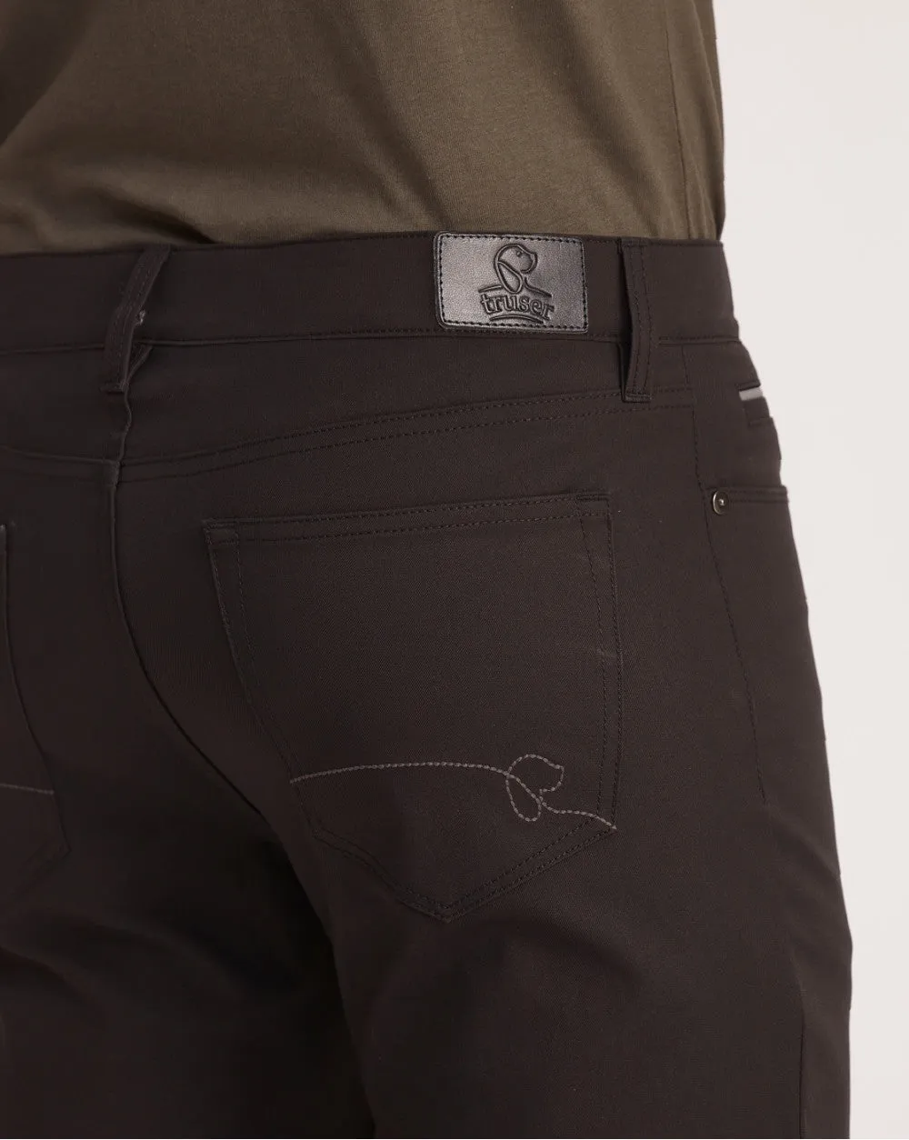Slim Fit 5-Pocket Performance Pants - Black
