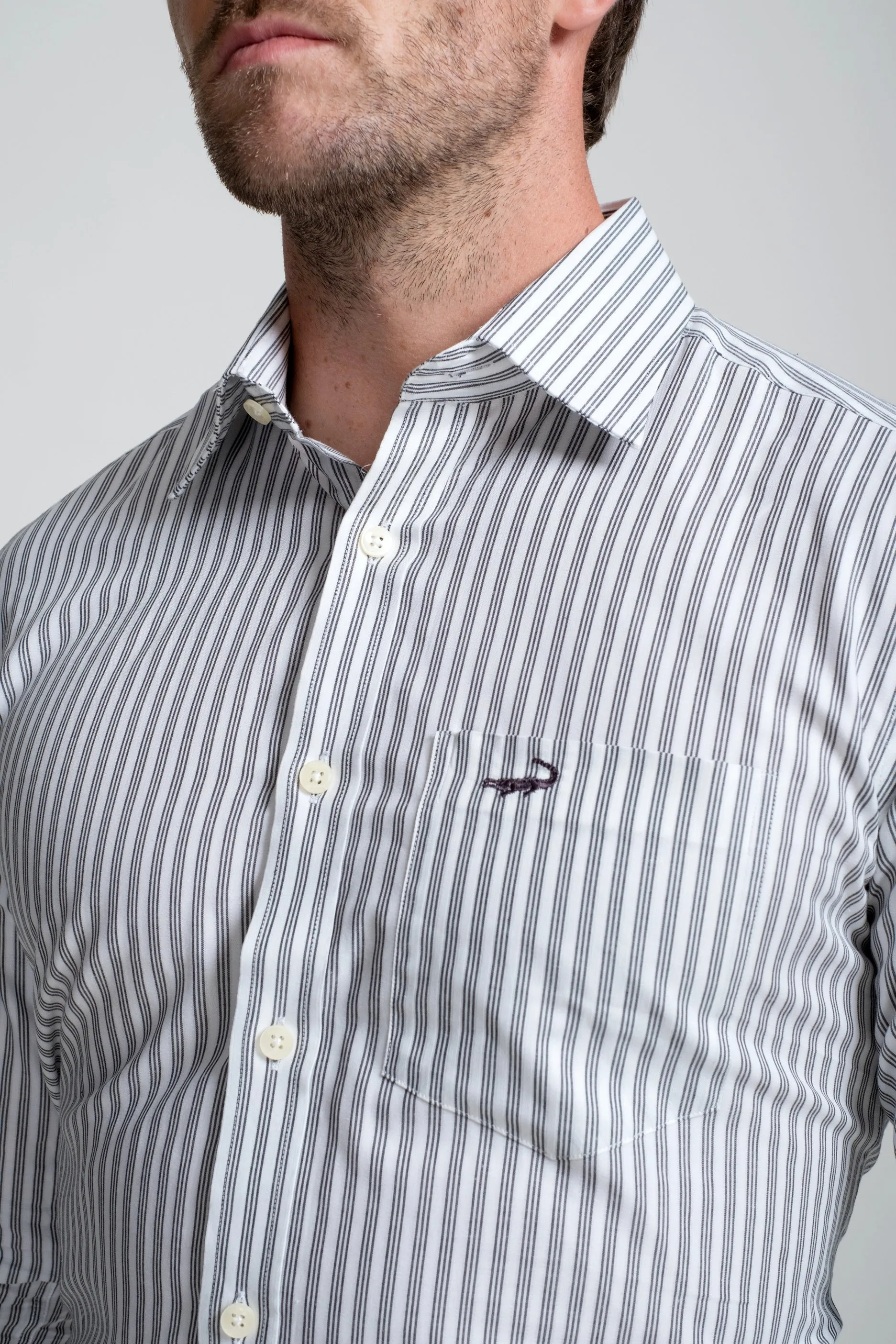 Slim Fit Long Sleeves-Formal Shirts  - Moonless Night