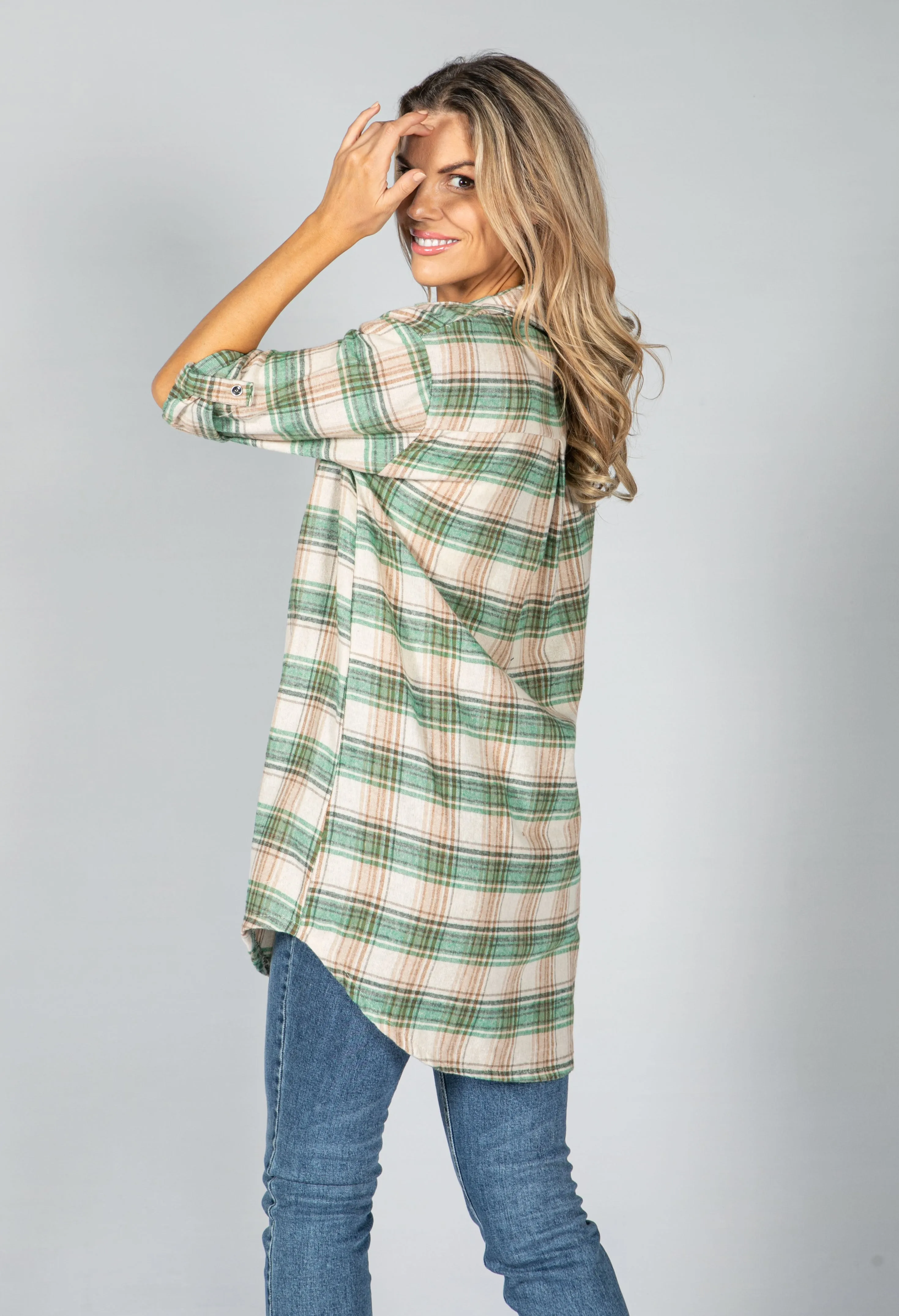 Soft Moss Check Shirt