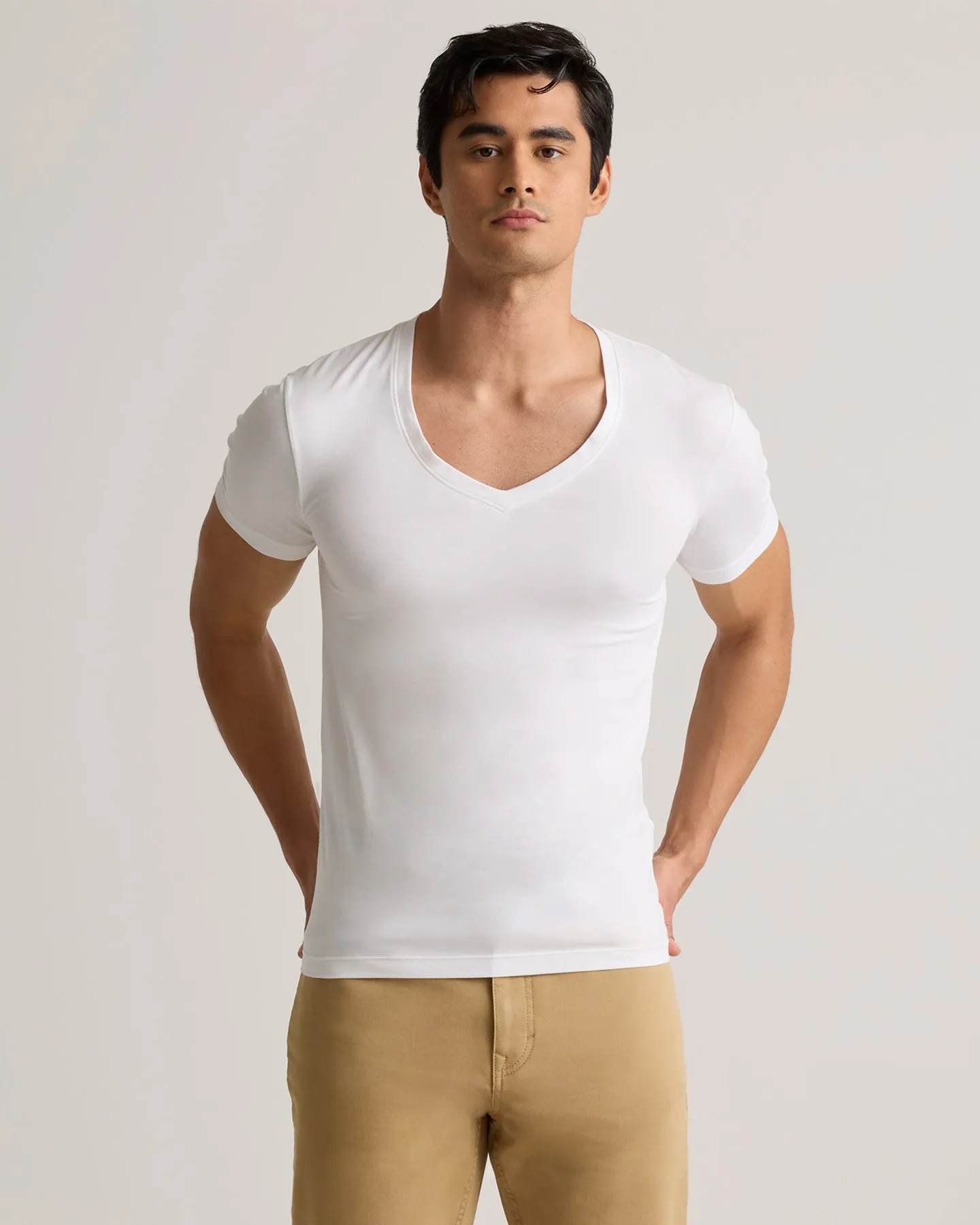Soft Stretch V-Neck Undershirt (3-Pack)