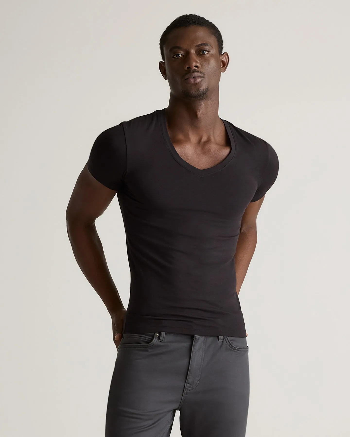 Soft Stretch V-Neck Undershirt (3-Pack)