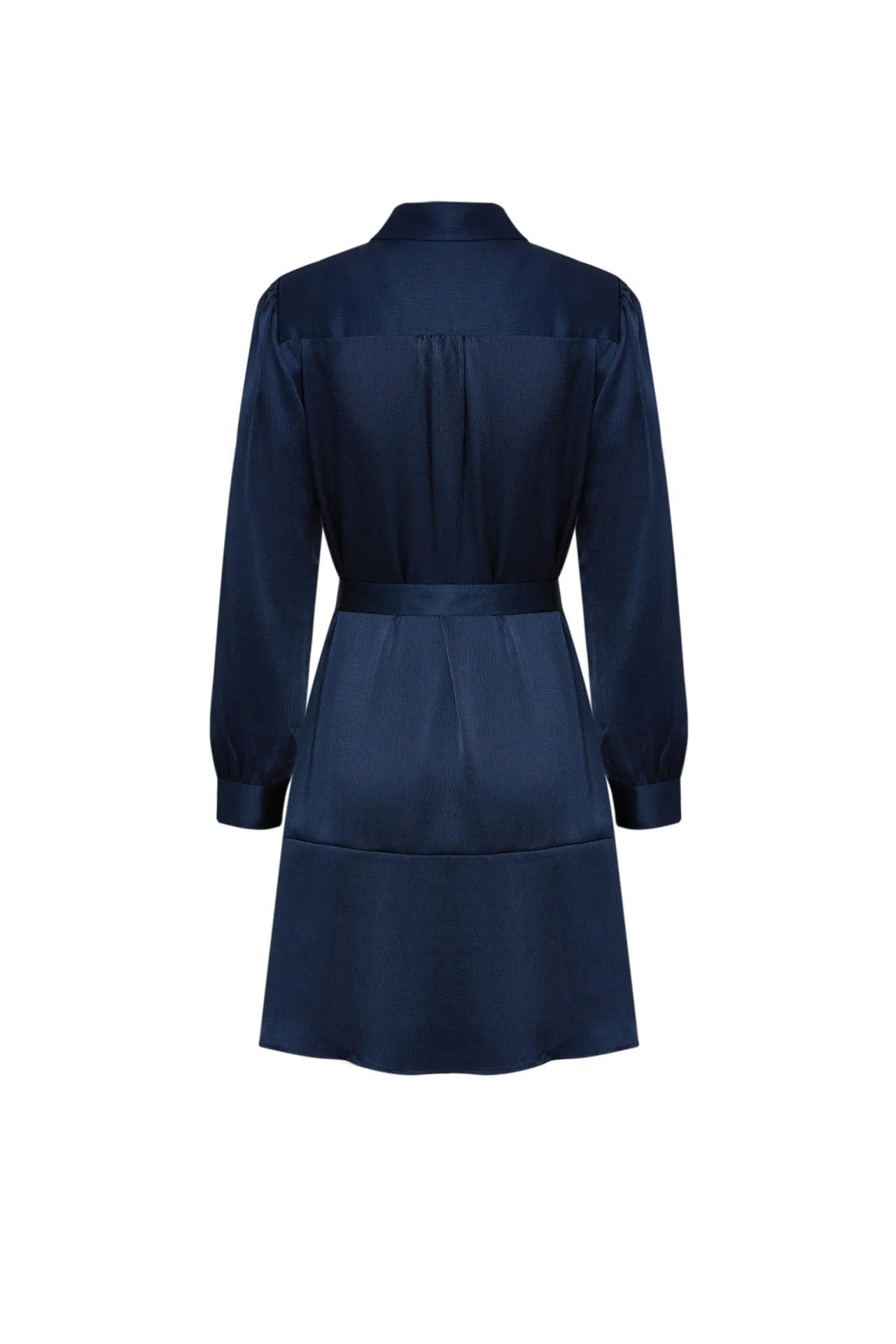 Sonia Textured Seersucker Shirt Dress with Cloth Belt