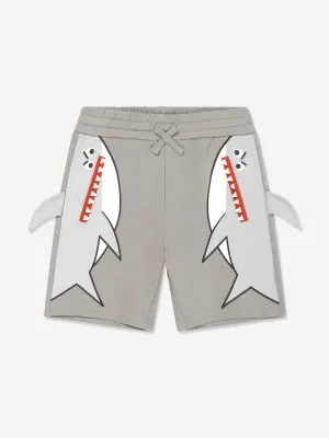 Stella McCartney Boys Shark Shorts in Grey