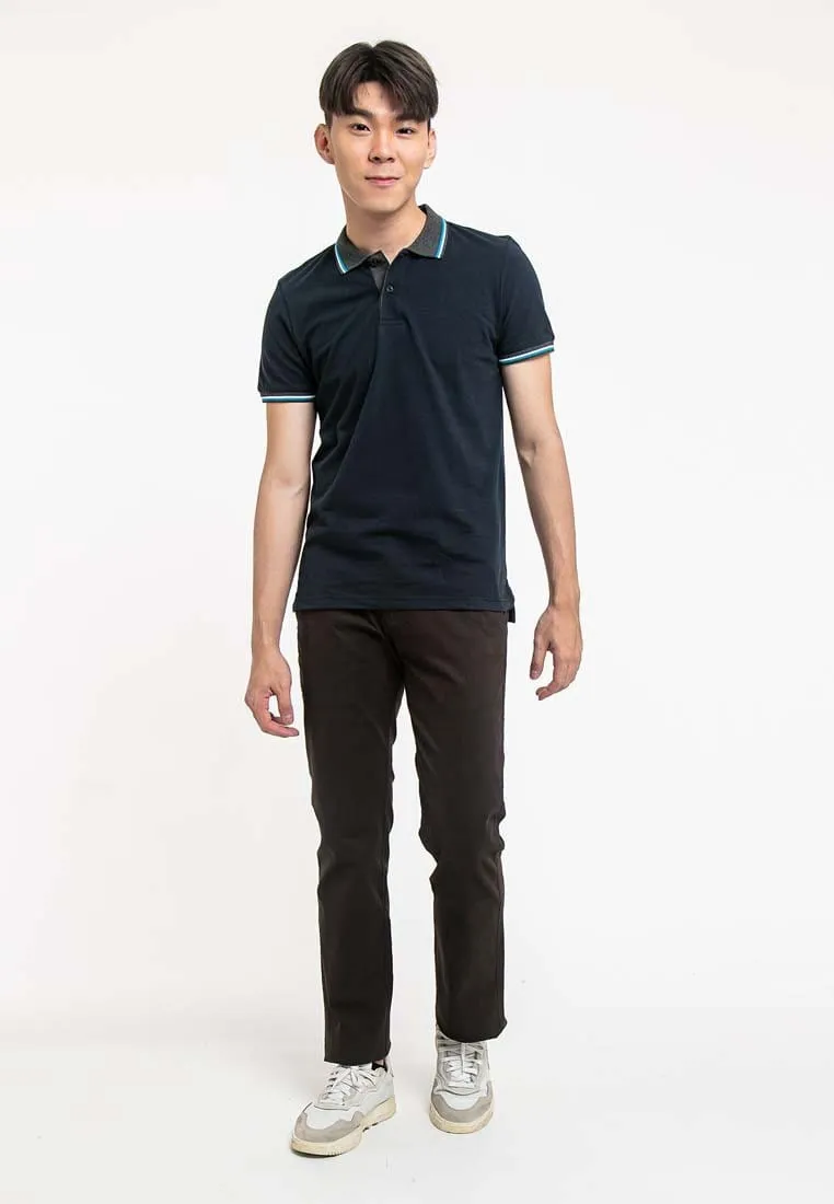 Stretchable Straight Cut Cotton Long Pants - 610187