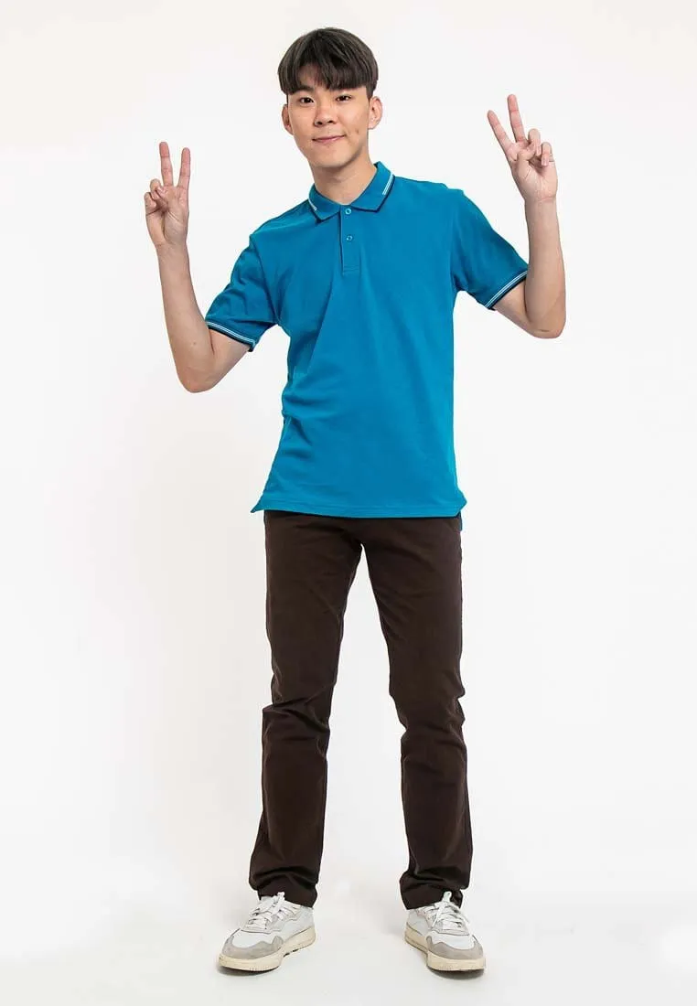 Stretchable Straight Cut Cotton Long Pants - 610187