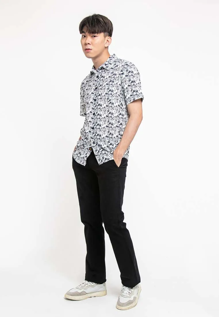 Stretchable Straight Cut Cotton Long Pants - 610187