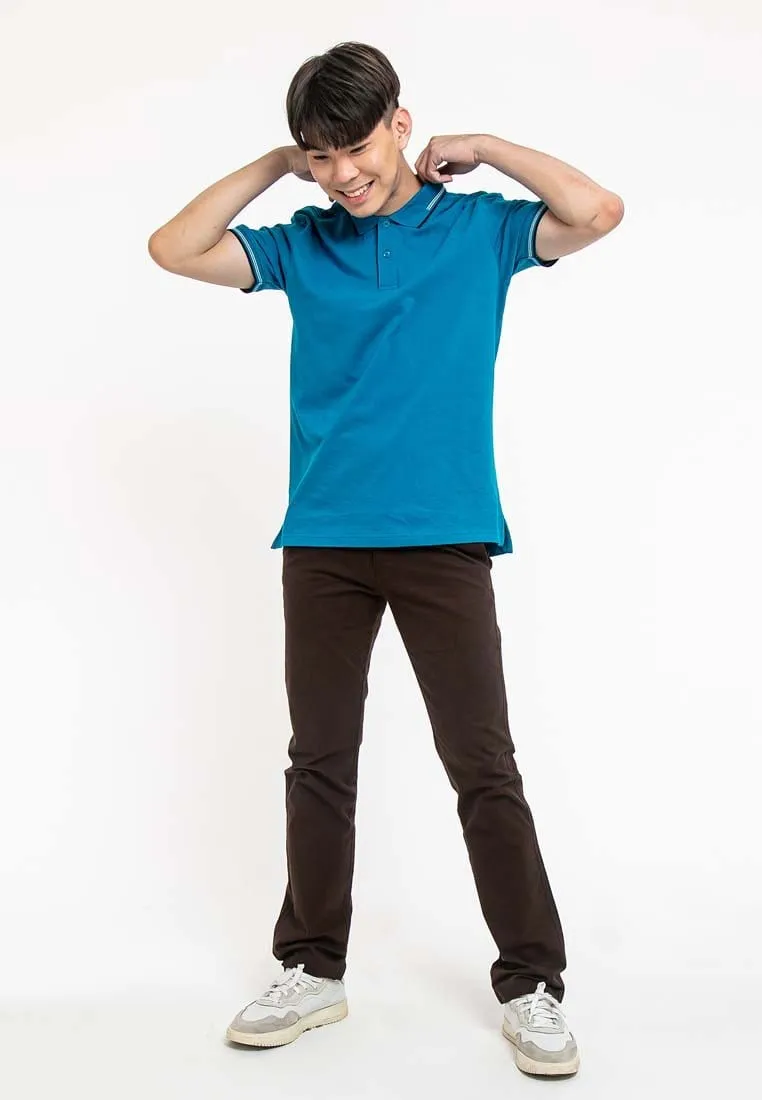 Stretchable Straight Cut Cotton Long Pants - 610187