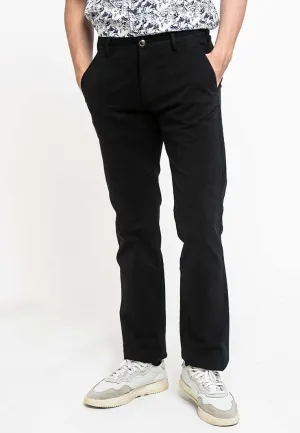 Stretchable Straight Cut Cotton Long Pants - 610187