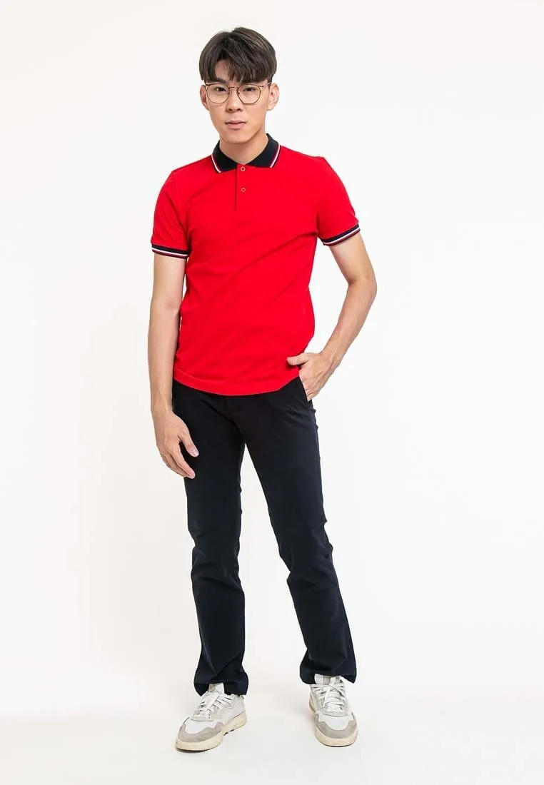 Stretchable Straight Cut Cotton Long Pants - 610187