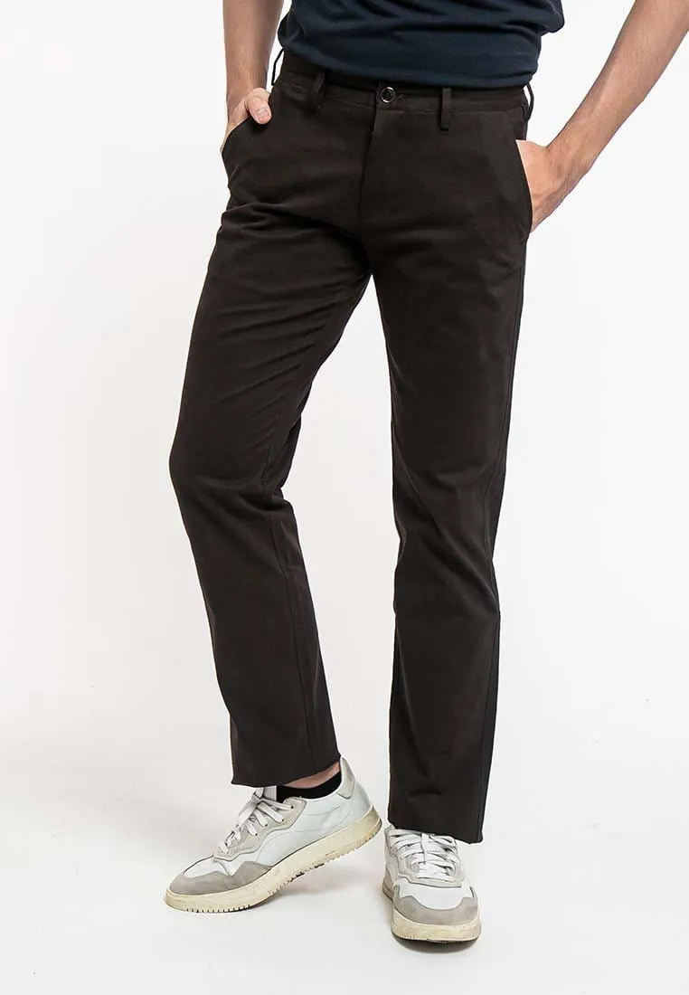 Stretchable Straight Cut Cotton Long Pants - 610187