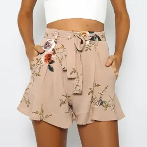 Summer Beach Floral Print Mini Shorts