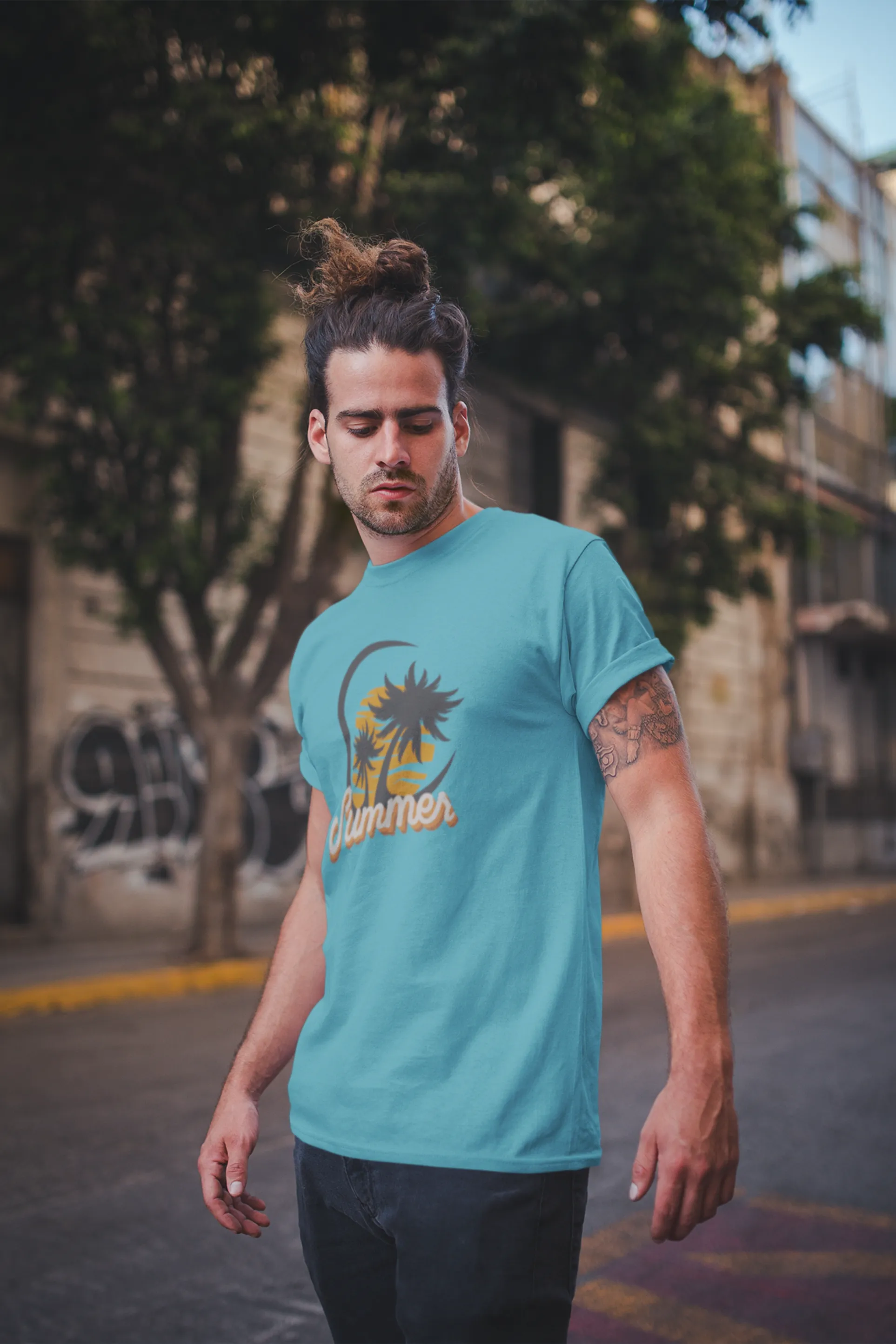 Summer Beach Vibes Printed T-shirt for men
