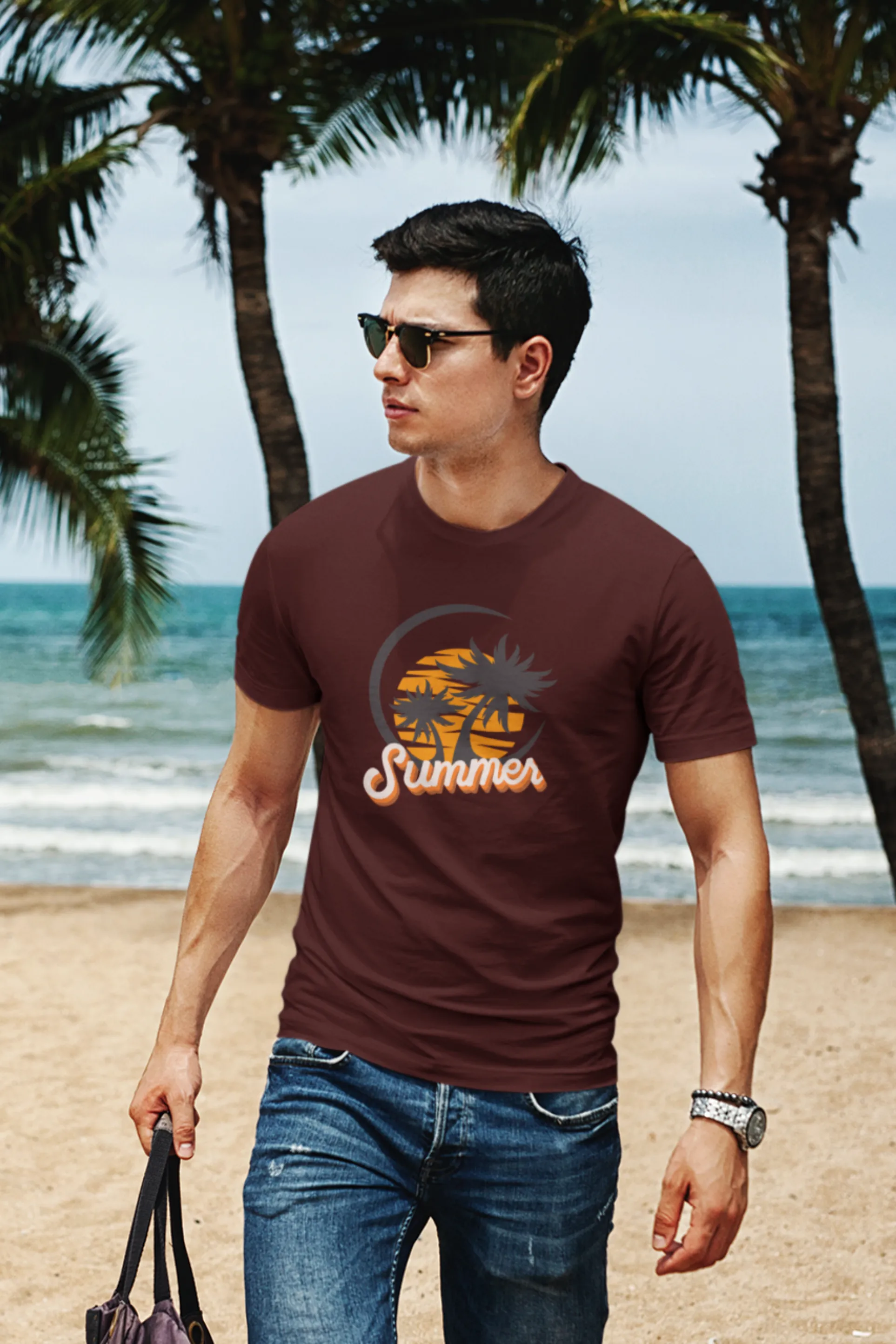 Summer Beach Vibes Printed T-shirt for men