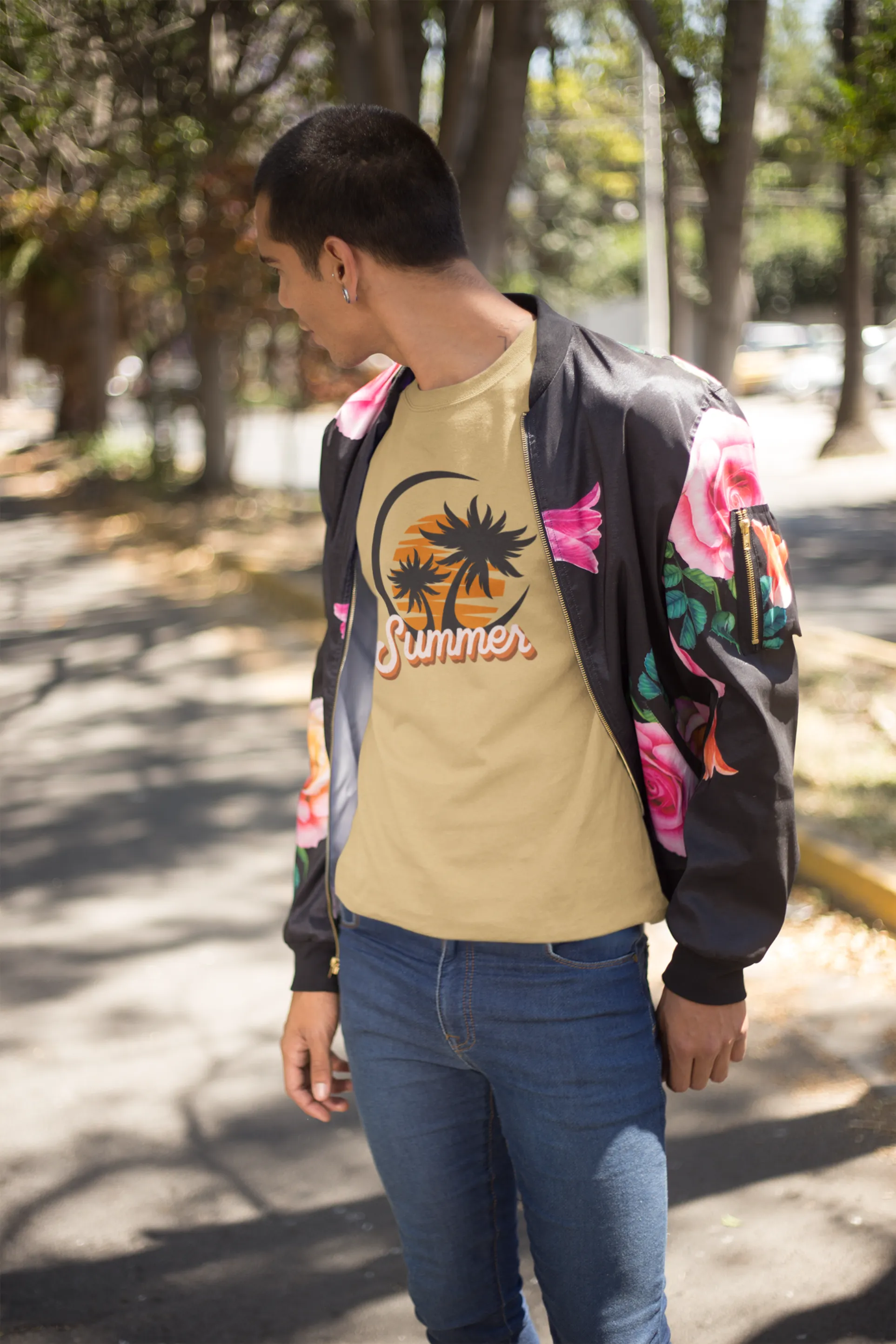 Summer Beach Vibes Printed T-shirt for men