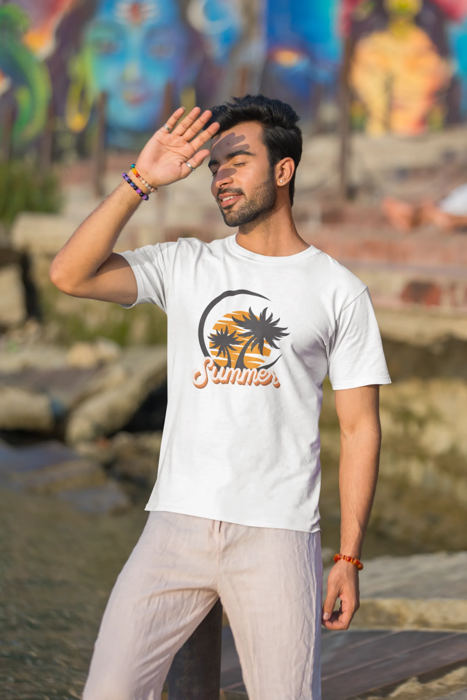 Summer Beach Vibes Printed T-shirt for men