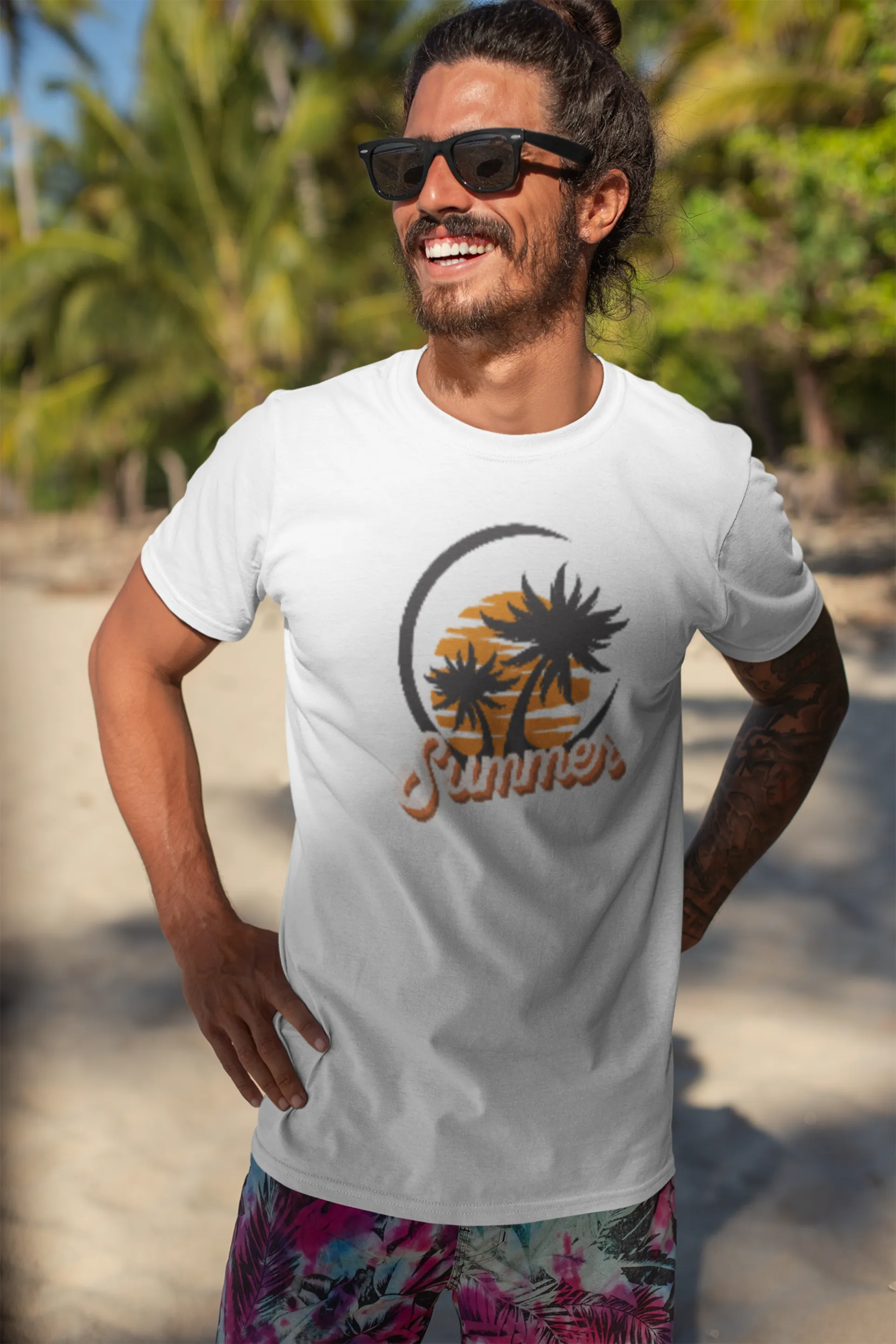 Summer Beach Vibes Printed T-shirt for men