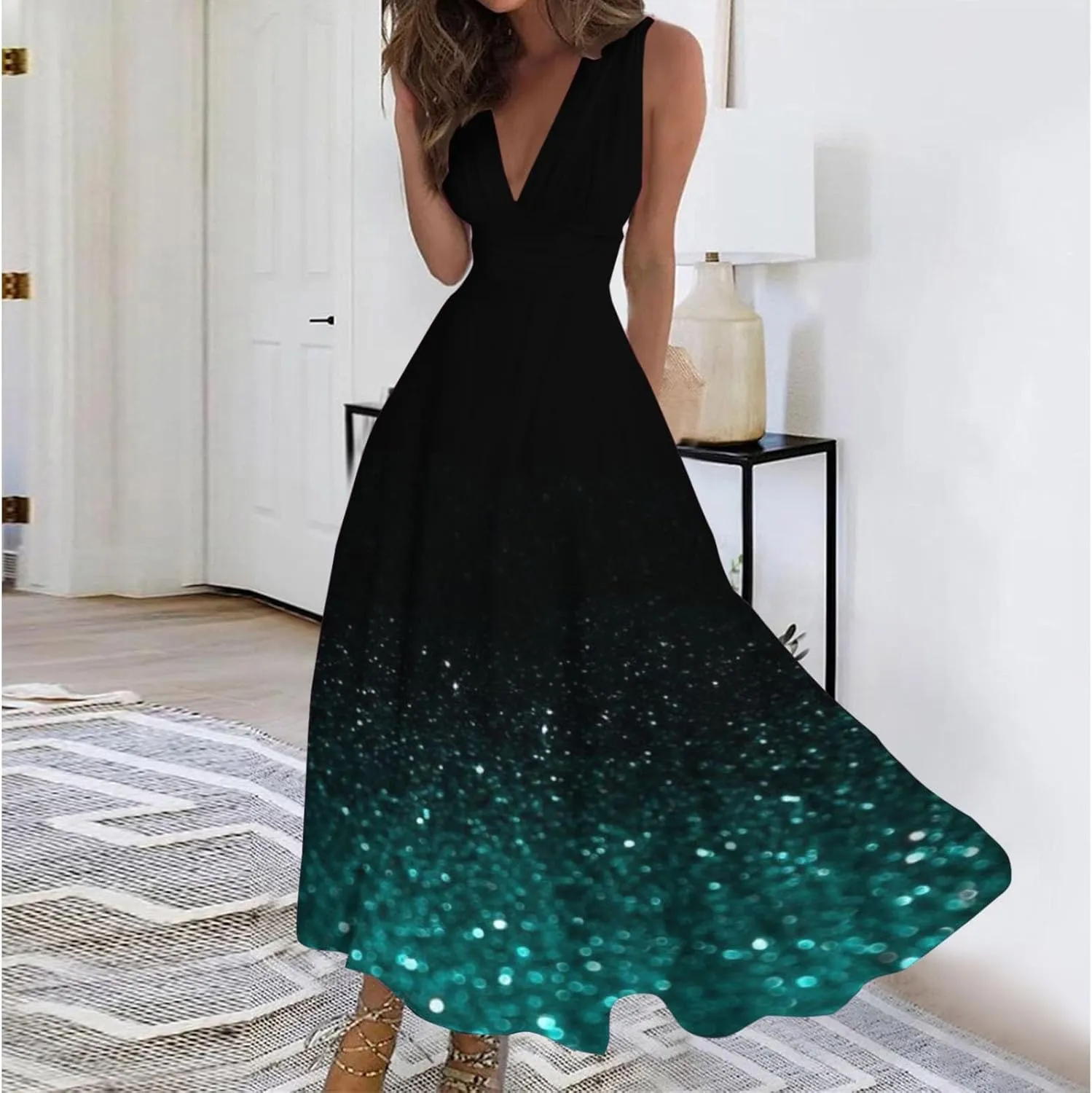 Summer Dresses for Women 2025,Casual Beach Vacation Tropical Date Night Hawaiian Sun Dresses Ladies Party Club Dress