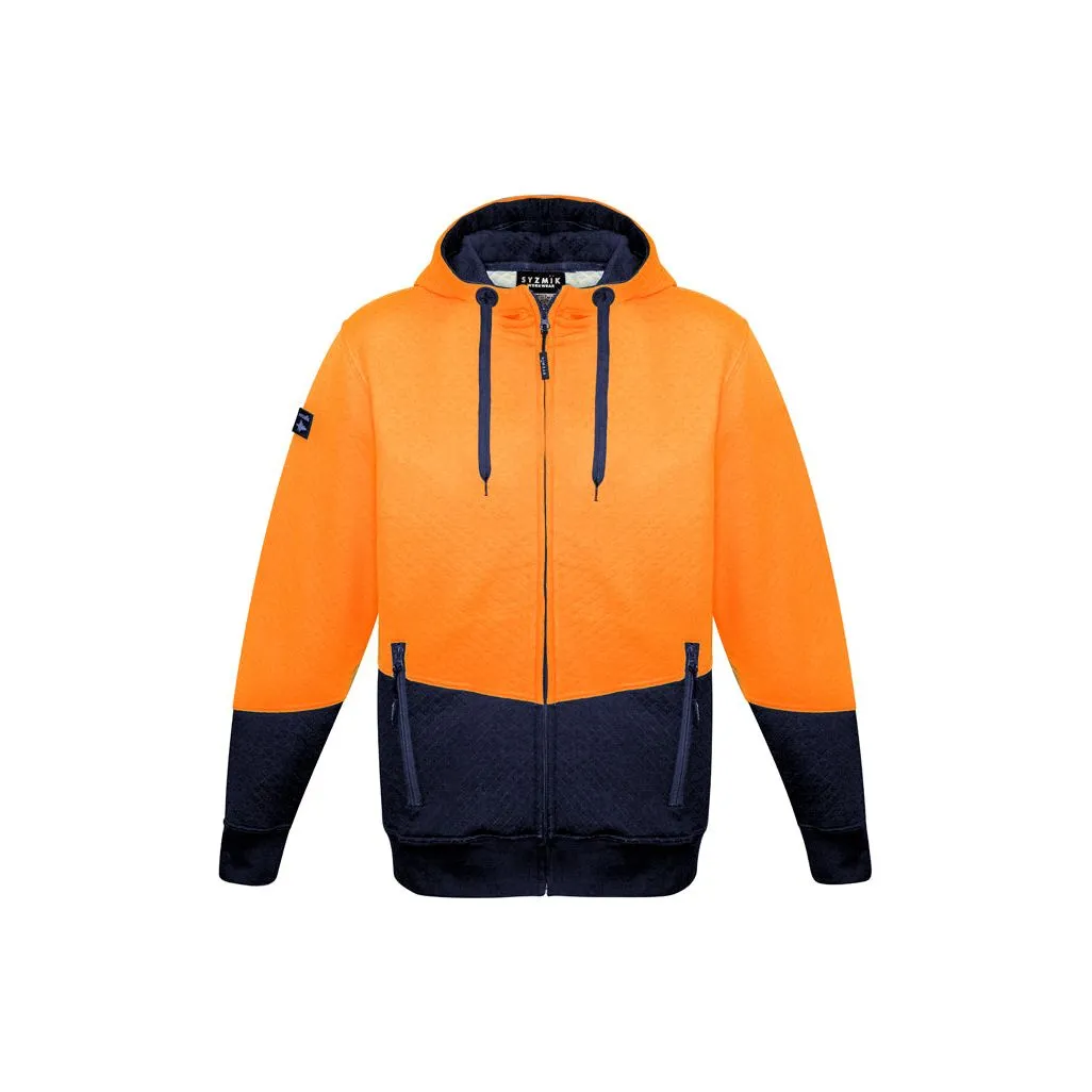 Syzmik ZT478 Unisex Hi Vis Textured Jacquard Full Zip Hoodie