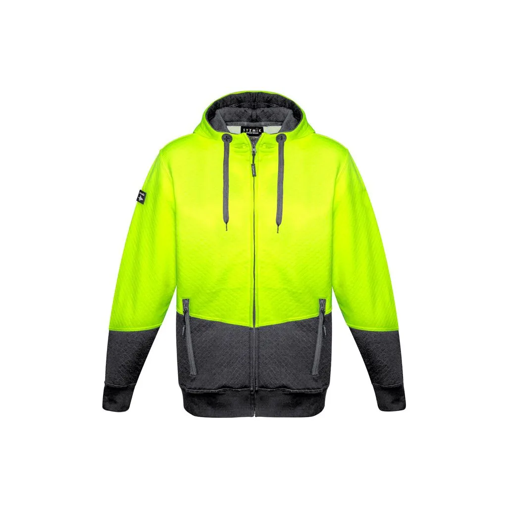 Syzmik ZT478 Unisex Hi Vis Textured Jacquard Full Zip Hoodie