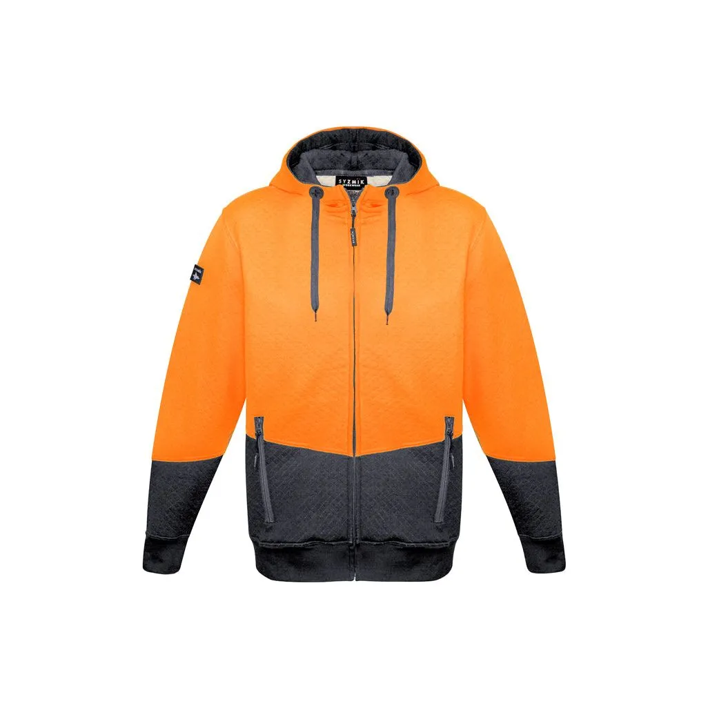 Syzmik ZT478 Unisex Hi Vis Textured Jacquard Full Zip Hoodie