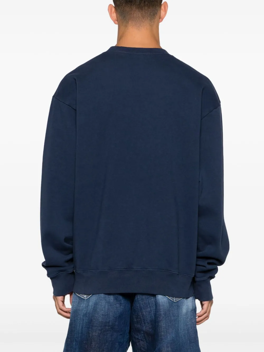 text-print cotton sweatshirt