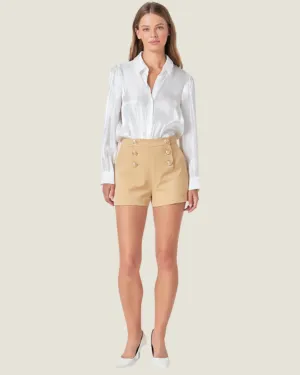 The Cari: Gold Button Detail Shorts