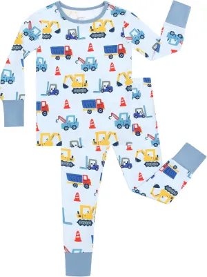 Toddler Boys Girls Clothes-Viscose Made from Bamboo, Long Sleeve Top and Pants Clothing Set Soft 2Pcs Kid Outfit