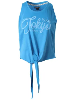 Tokyo Laundry blue sleeveless t-shirt