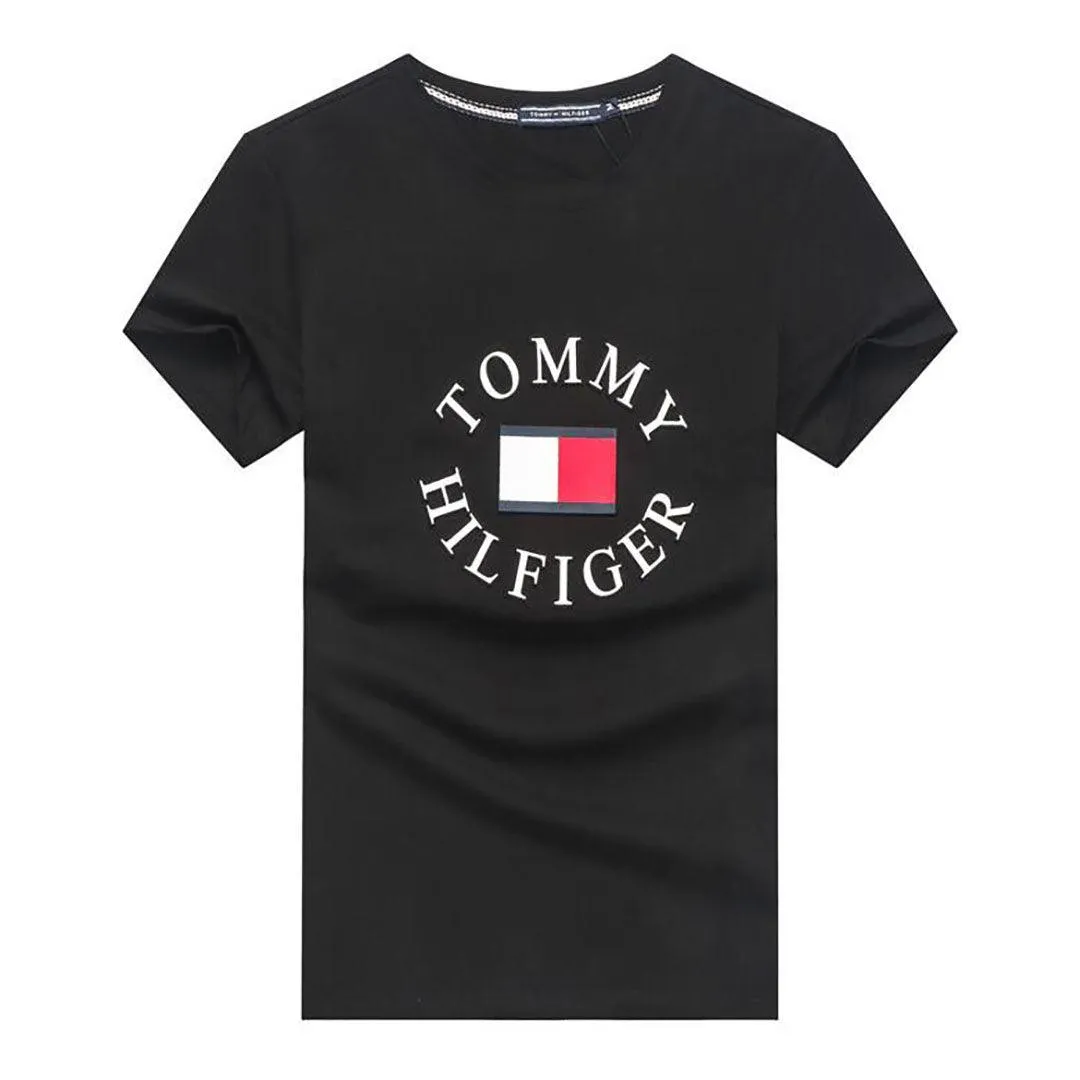 Tom Front Bold Logo Essential Organic Cotton-Black