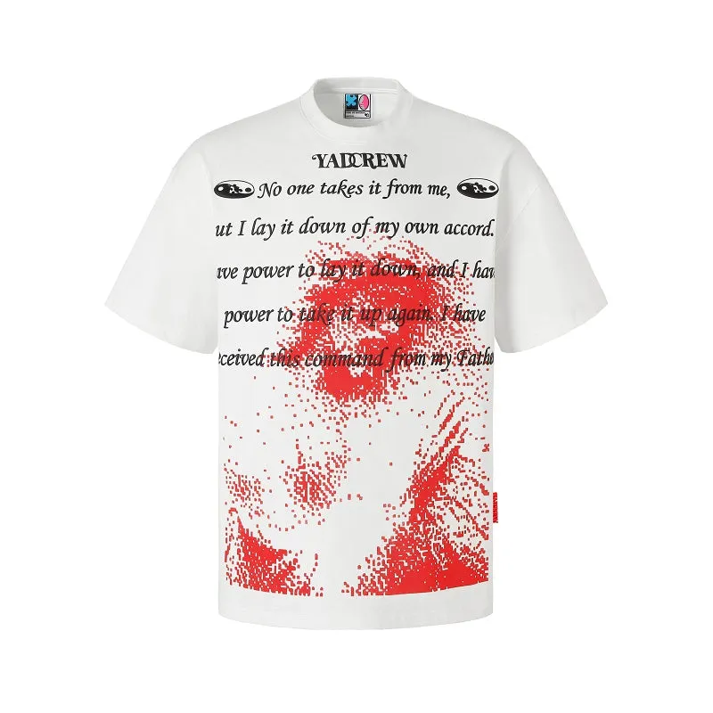 Trendy Pixel Dot Sage Bubble Print Tee