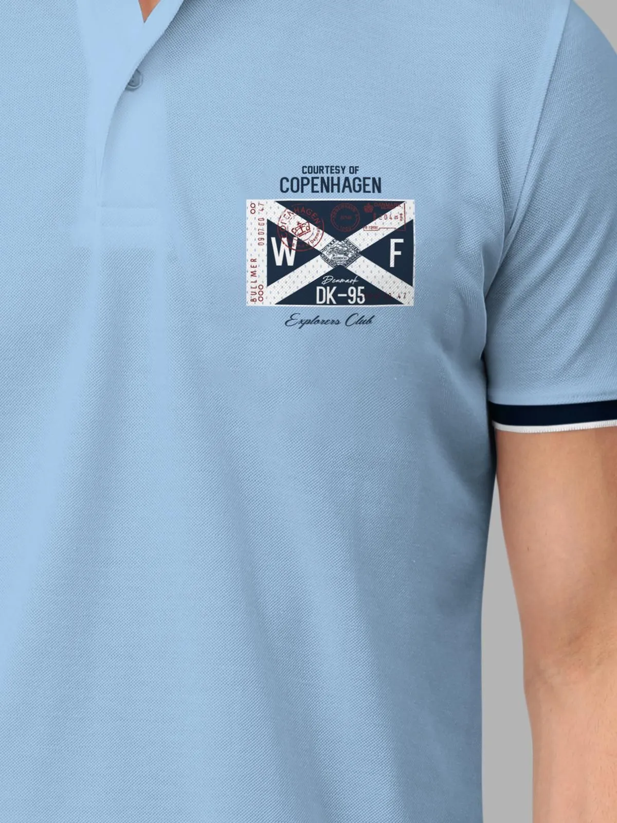 Trendy Typographic Print Half Sleeve Polo T-Shirt for Men's
