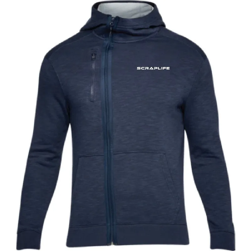 Under Armour x Scraplife Baseline Full Zip Navy Hoodie