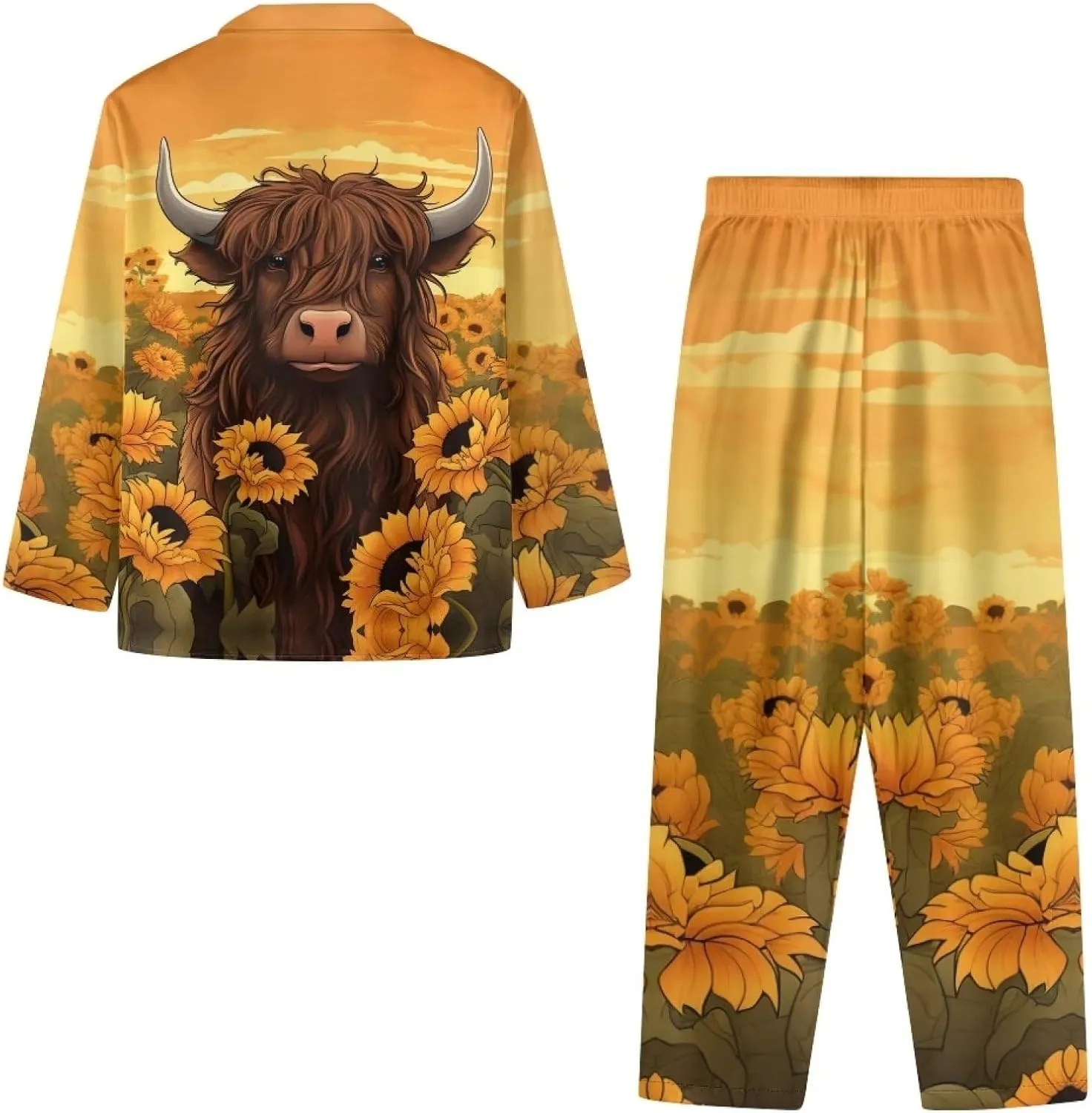 Upetstory Button Down Pajamas Sets for Women Sleepwear Long Sleeve Loungewear