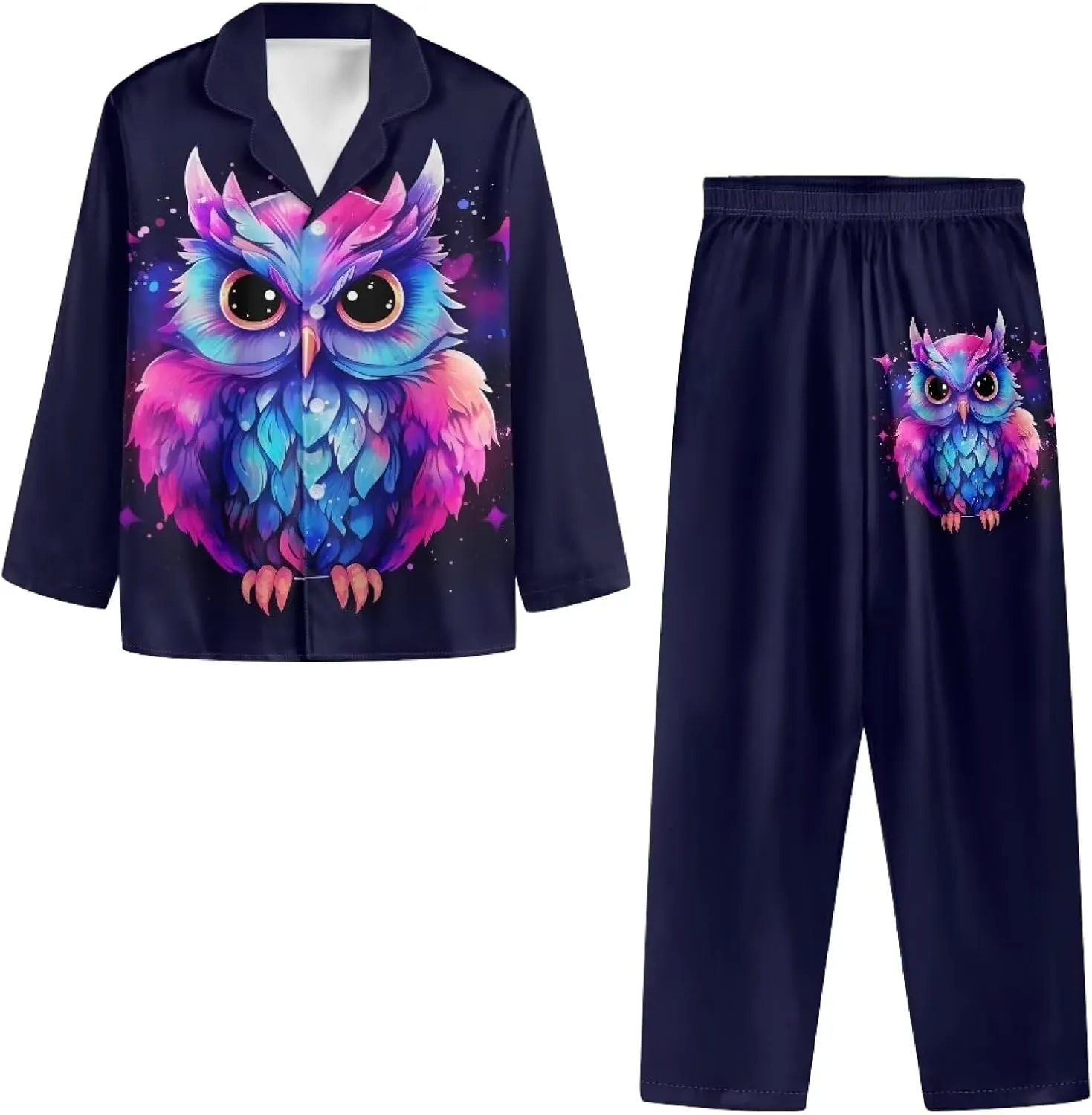 Upetstory Button Down Pajamas Sets for Women Sleepwear Long Sleeve Loungewear