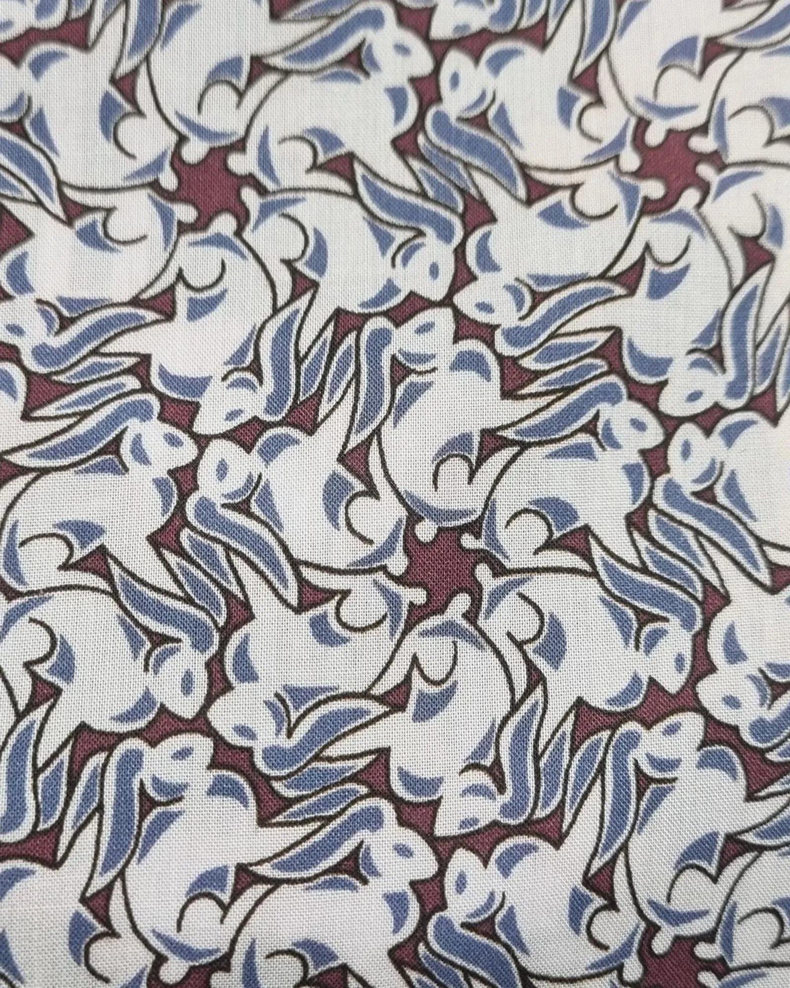VINCENT & FRANKS W2303632108C CHOCOLATE LIBERTY PRINT SLIM SC SHIRT