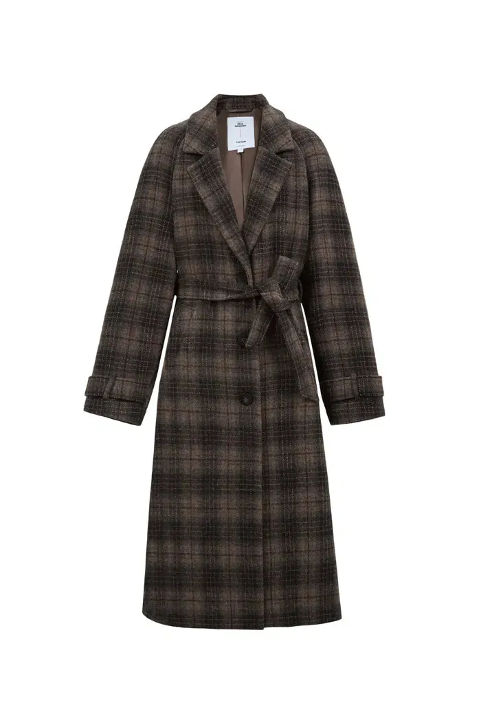 Virginia Plaid Overcoat in Wool