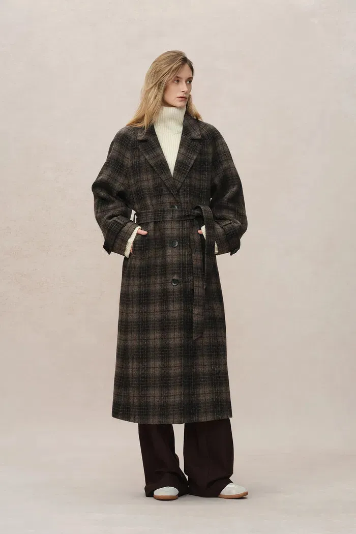 Virginia Plaid Overcoat in Wool