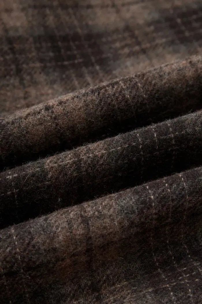 Virginia Plaid Overcoat in Wool