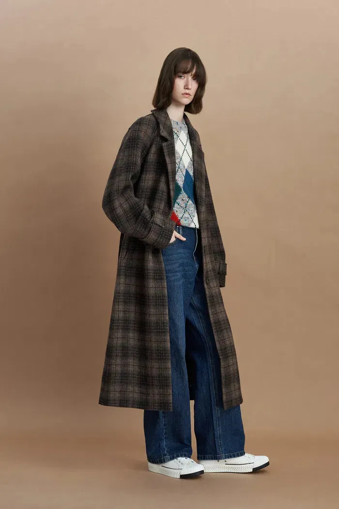 Virginia Plaid Overcoat in Wool