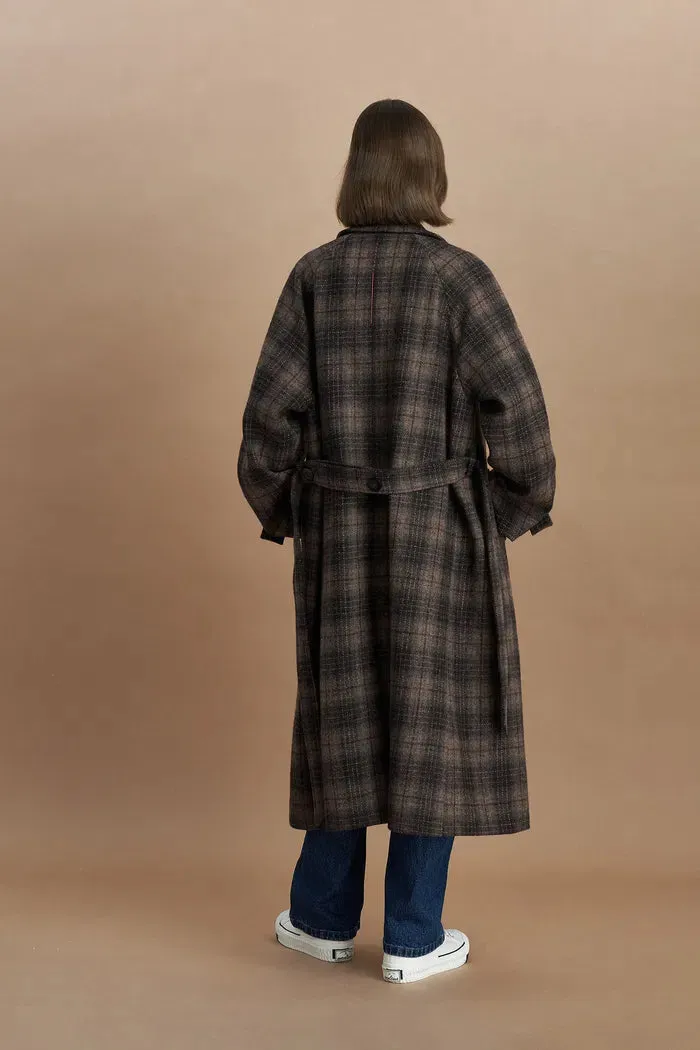 Virginia Plaid Overcoat in Wool